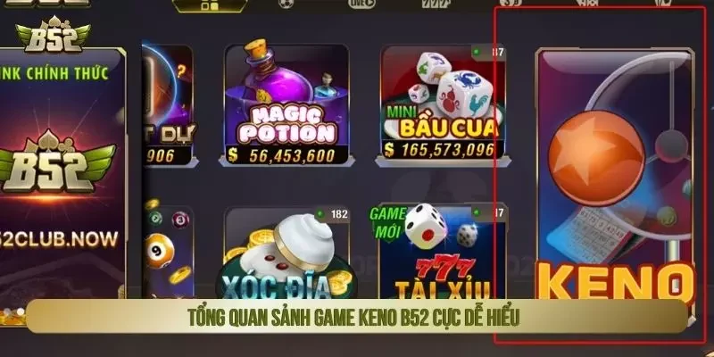 Tổng quan sảnh game Keno B52 cực dễ hiểu 